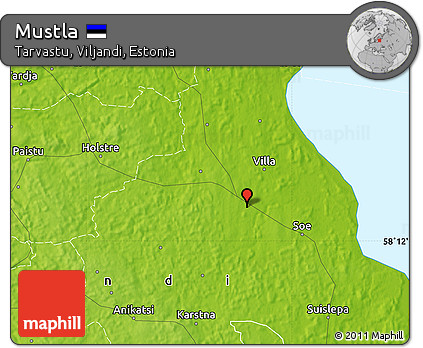Physical Map of Mustla