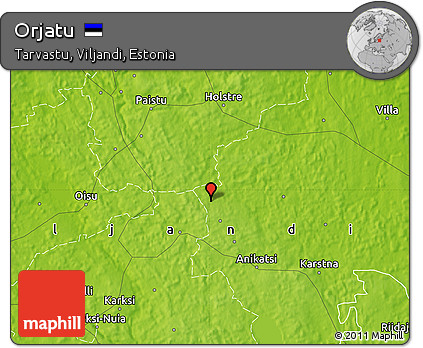 Physical Map of Orjatu