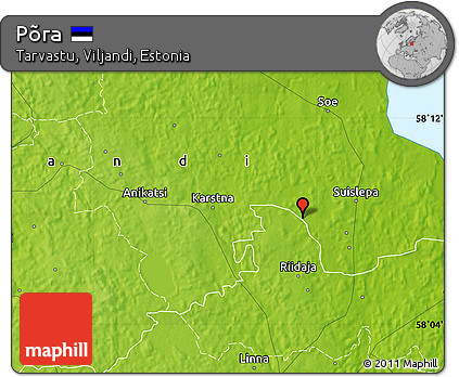 Physical Map of Põra