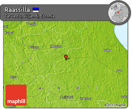 Physical Map of Raassilla