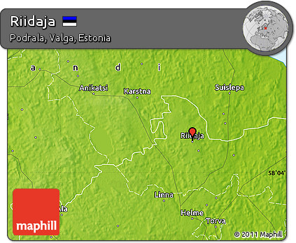 Physical Map of Riidaja