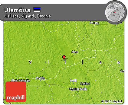 Physical Map of Ülemõisa