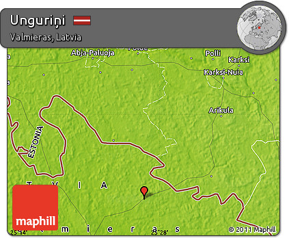 Physical Map of Unguriņi
