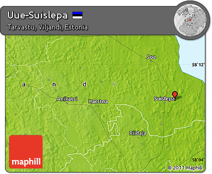 Physical Map of Uue-Suislepa