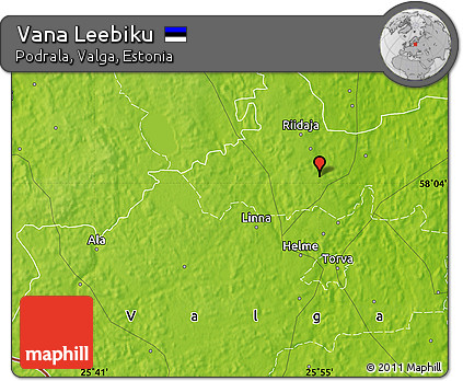 Physical Map of Vana Leebiku