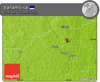 Physical Map of Vanamõisa