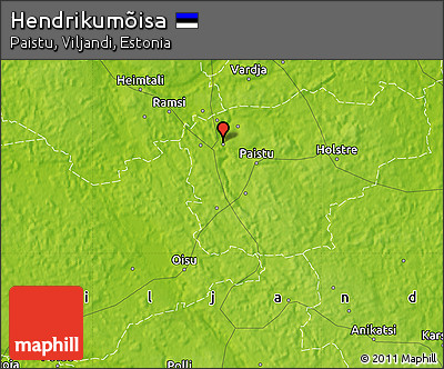 Physical Map of Hendrikumõisa