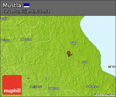 Physical Map of Mustla