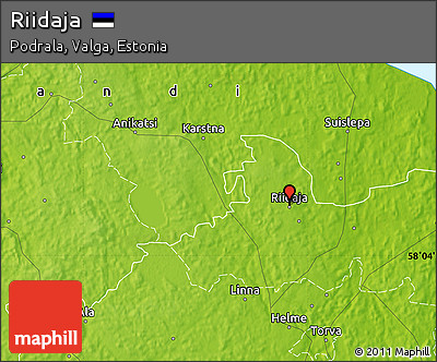 Physical Map of Riidaja