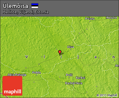 Physical Map of Ülemõisa