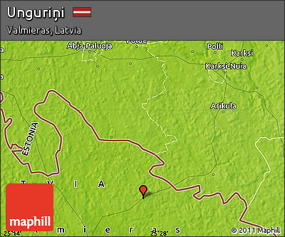 Physical Map of Unguriņi