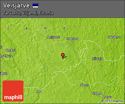 Physical Map of Veisjärve
