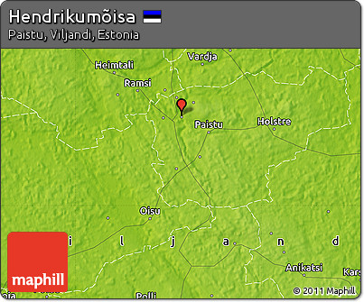 Physical Map of Hendrikumõisa