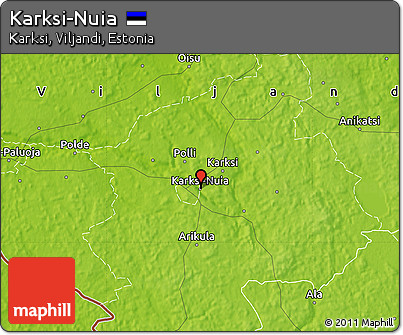 Physical Map of Karksi-Nuia