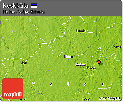 Physical Map of Keskküla