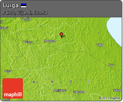 Physical Map of Luiga