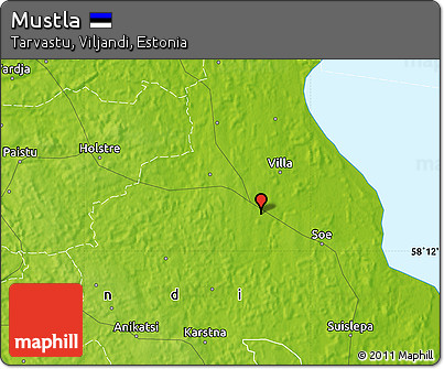Physical Map of Mustla