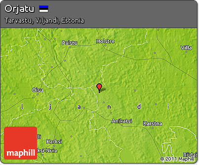 Physical Map of Orjatu