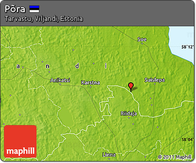 Physical Map of Põra
