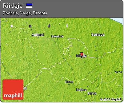 Physical Map of Riidaja