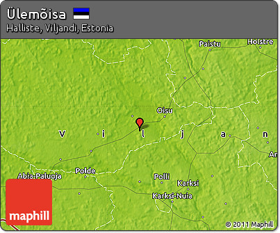 Physical Map of Ülemõisa