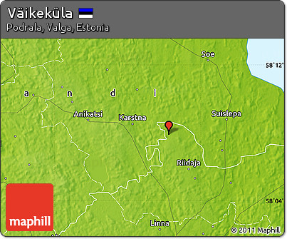 Physical Map of Väikeküla