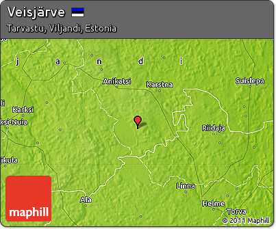 Physical Map of Veisjärve