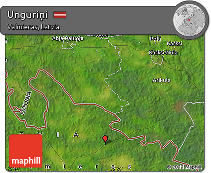 Satellite Map of Unguriņi
