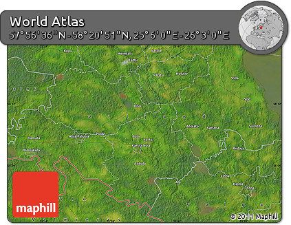 Satellite Map of the Area around 58° 8' 44" N, 25° 34' 30" E
