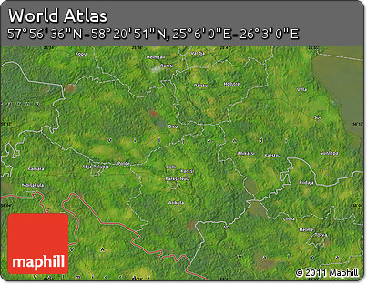 Satellite Map of the Area around 58° 8' 44" N, 25° 34' 30" E