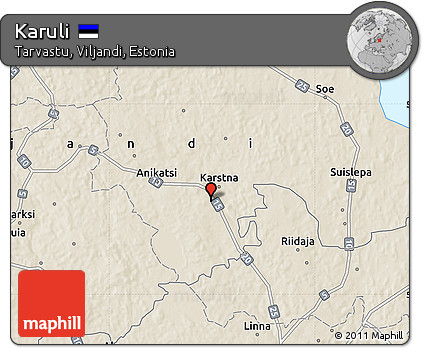 Shaded Relief Map of Karuli