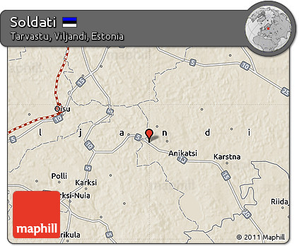 Shaded Relief Map of Soldati