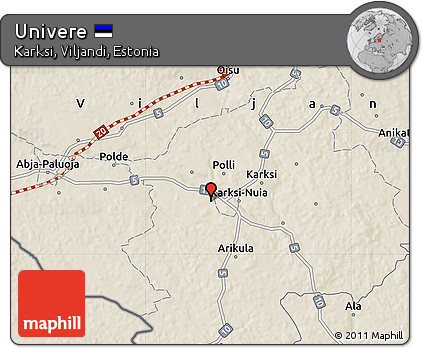 Shaded Relief Map of Univere