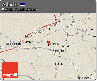 Shaded Relief Map of Allaste