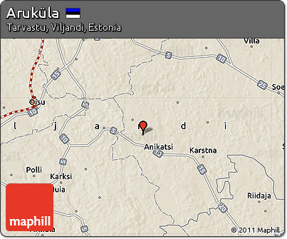 Shaded Relief Map of Aruküla