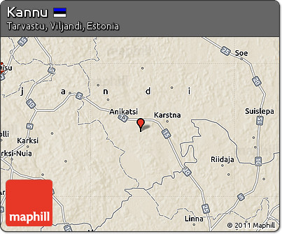 Shaded Relief Map of Kannu