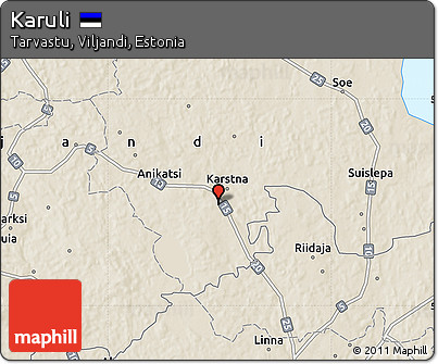 Shaded Relief Map of Karuli