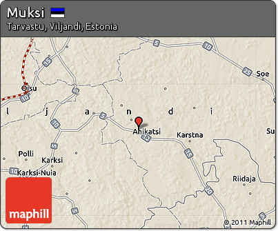 Shaded Relief Map of Muksi