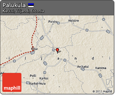 Shaded Relief Map of Paluküla