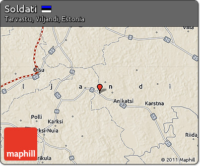 Shaded Relief Map of Soldati