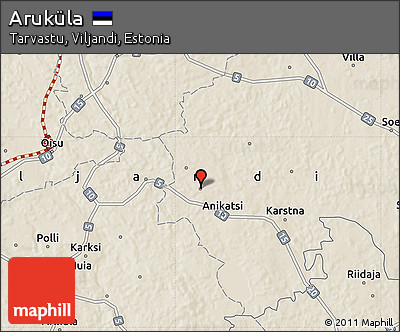 Shaded Relief Map of Aruküla