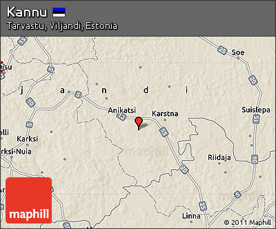 Shaded Relief Map of Kannu