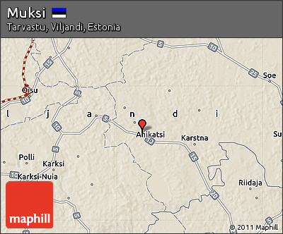 Shaded Relief Map of Muksi