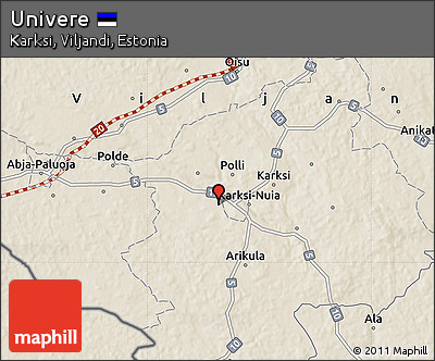 Shaded Relief Map of Univere