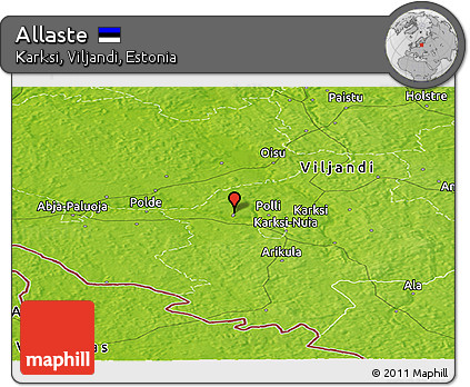 Physical Panoramic Map of Allaste