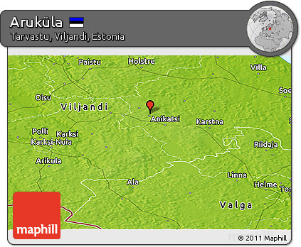 Physical Panoramic Map of Aruküla