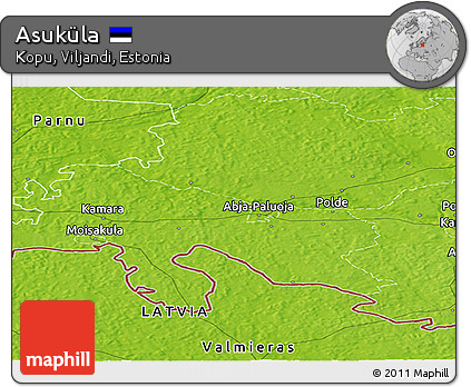 Physical Panoramic Map of Asuküla
