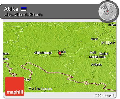 Physical Panoramic Map of Atika