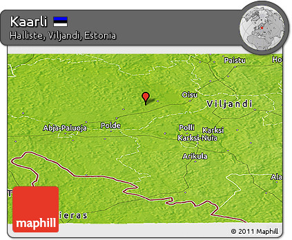 Physical Panoramic Map of Kaarli