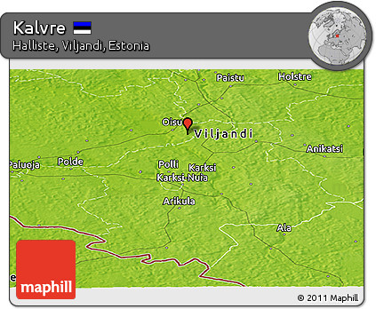 Physical Panoramic Map of Kalvre